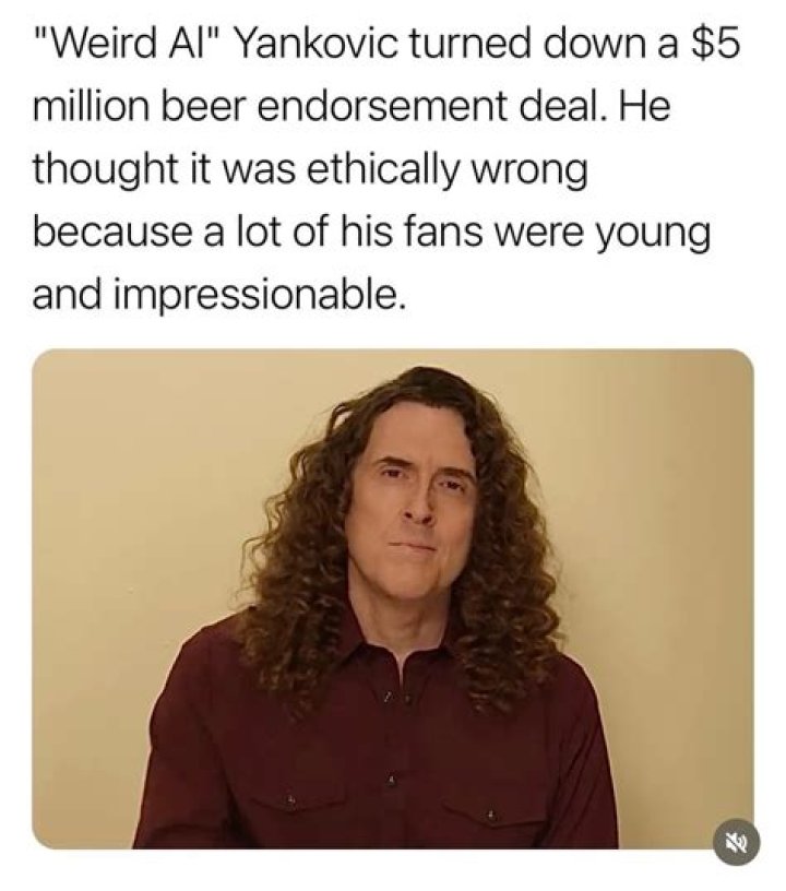 Why Did "Weird Al" Yankovic Turn Down A $5 Million Beer Endorsement Deal?